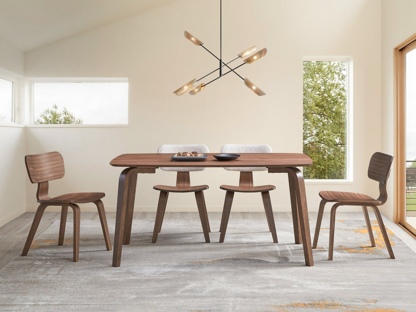 Casson Walnut Finish Dining Table - 1st Choice Furniture Direct
