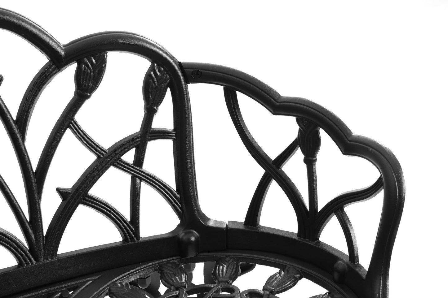 Cast Aluminum Outdoor Garden Bench with Butterfly Back Design - 1st Choice Furniture Direct