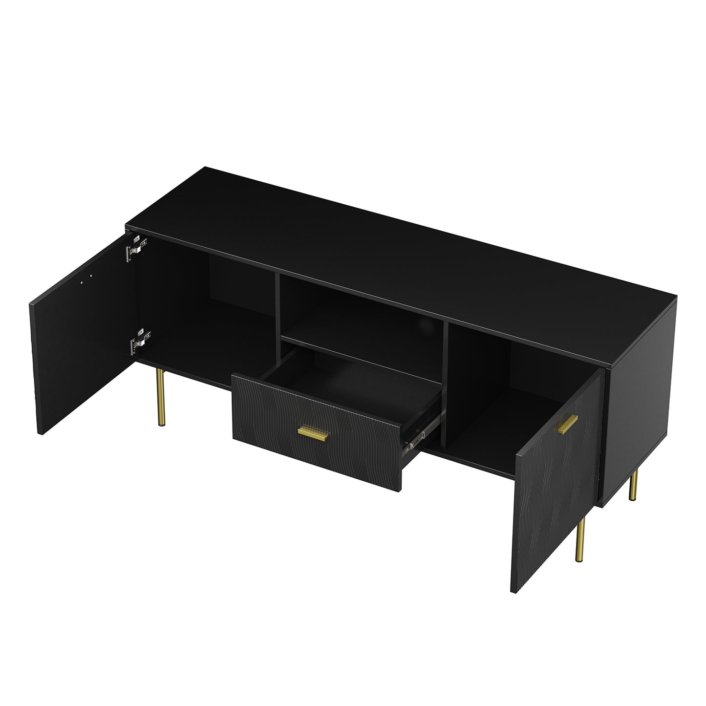 1st Choice Modern Valentino  TV Stand for TVs up to 65" in Black