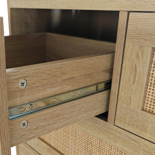 1st Choice Contemporary Rattan Living Room Cabinet in Natural