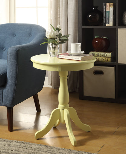 Alger Light Yellow Finish Accent Table
