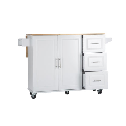 1st Choice Kitchen Island & Kitchen Cart Mobile Kitchen Island in White