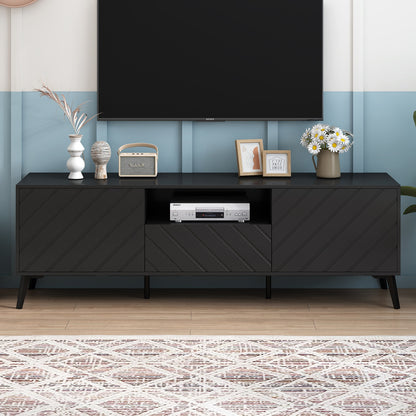 1st Choice Modern TV Stand Entertainment Center with Adjustable Shelves