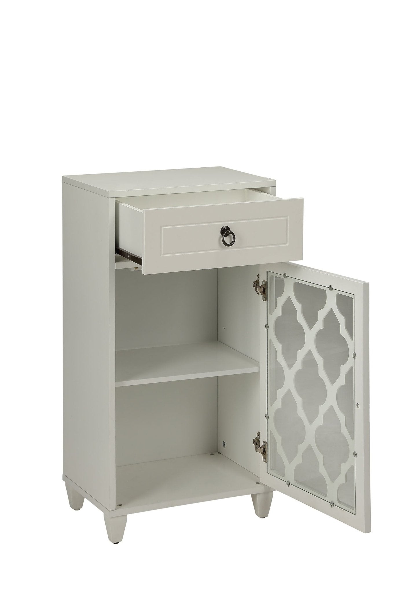 Ceara White Finish Accent Table - 1st Choice Furniture Direct