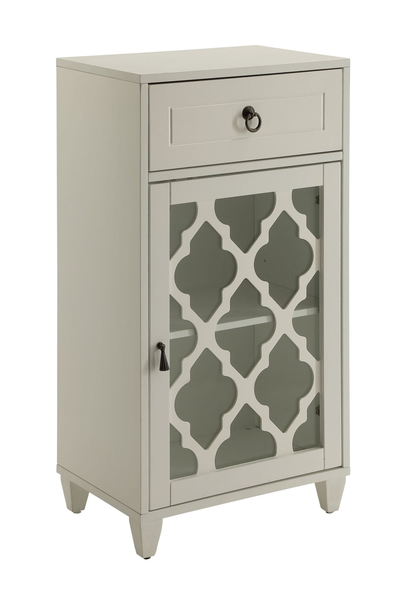 Ceara White Finish Accent Table - 1st Choice Furniture Direct