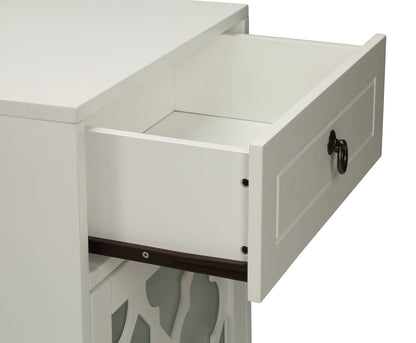 Ceara White Finish Accent Table - 1st Choice Furniture Direct