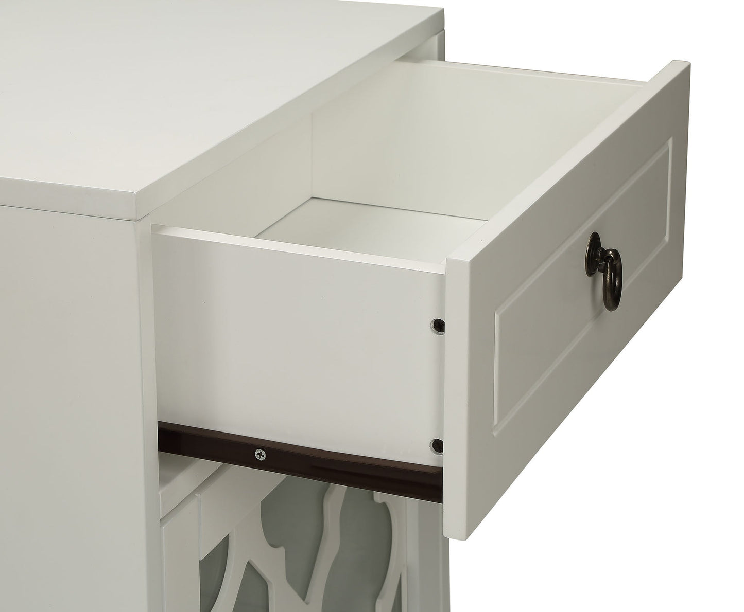 Ceara White Finish Accent Table - 1st Choice Furniture Direct
