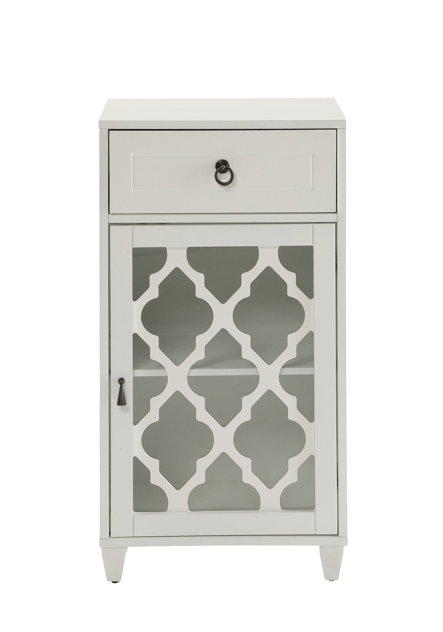Ceara White Finish Accent Table - 1st Choice Furniture Direct