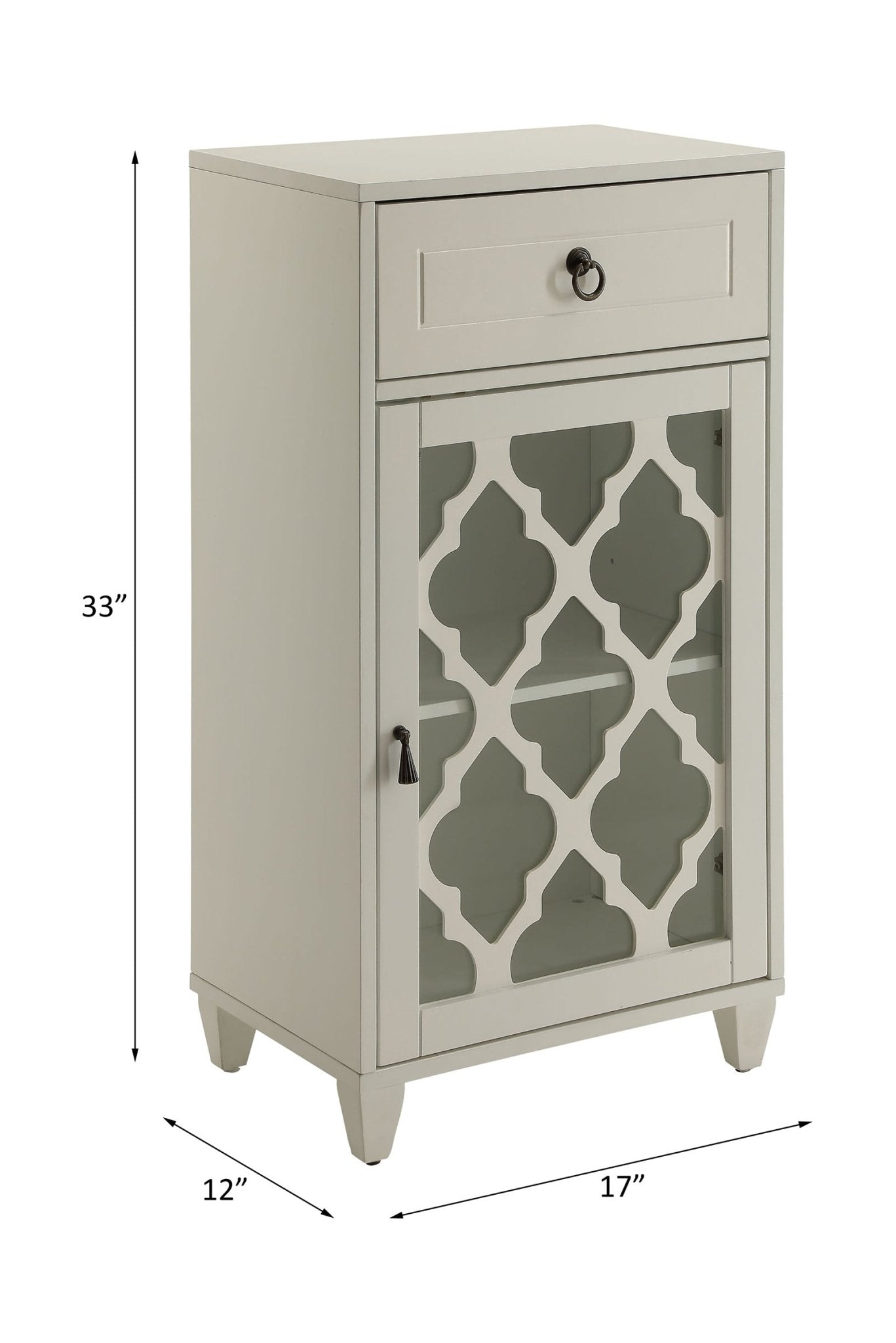 Ceara White Finish Accent Table - 1st Choice Furniture Direct