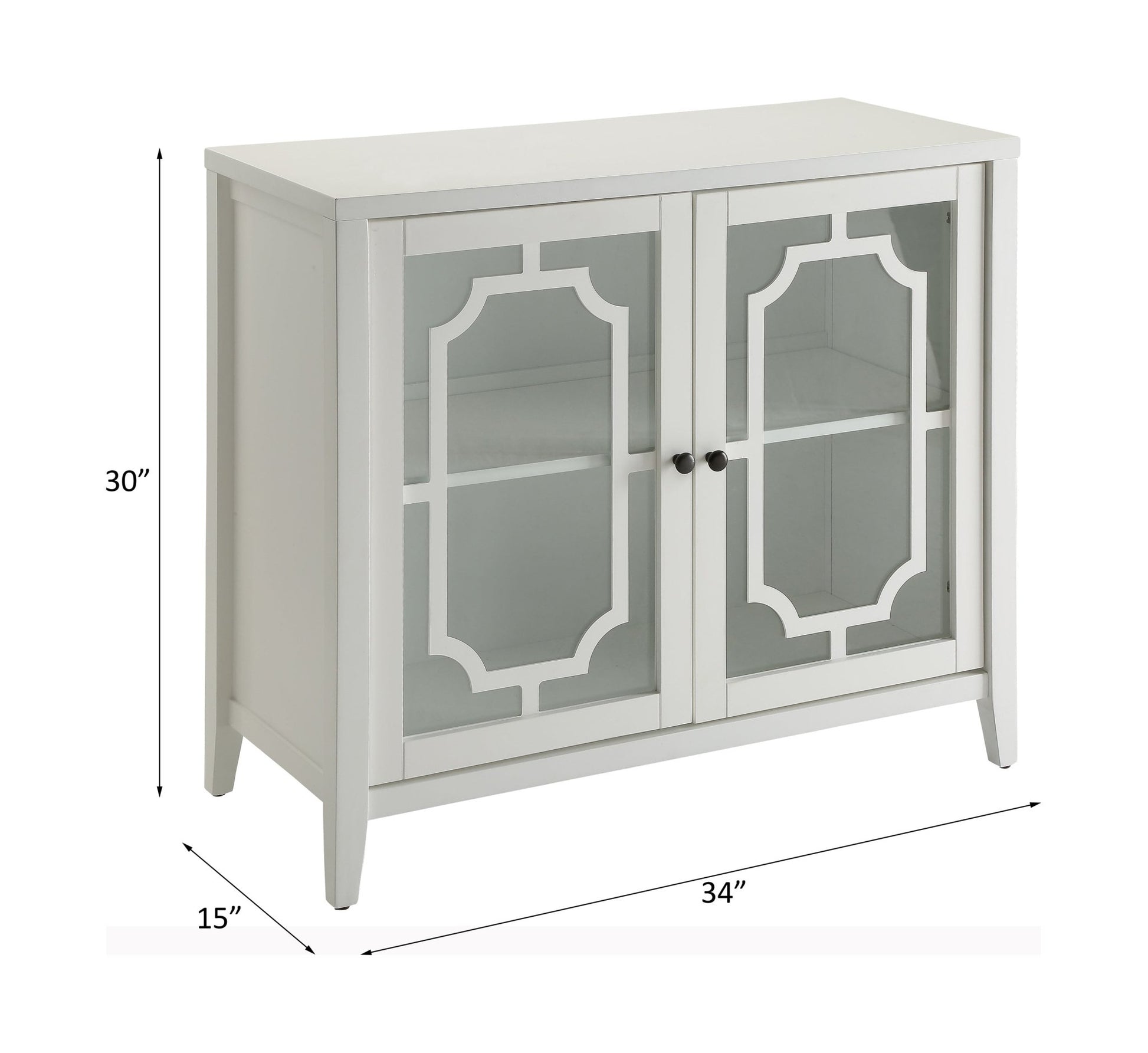 Ceara White Finish Console Cabinet - 1st Choice Furniture Direct