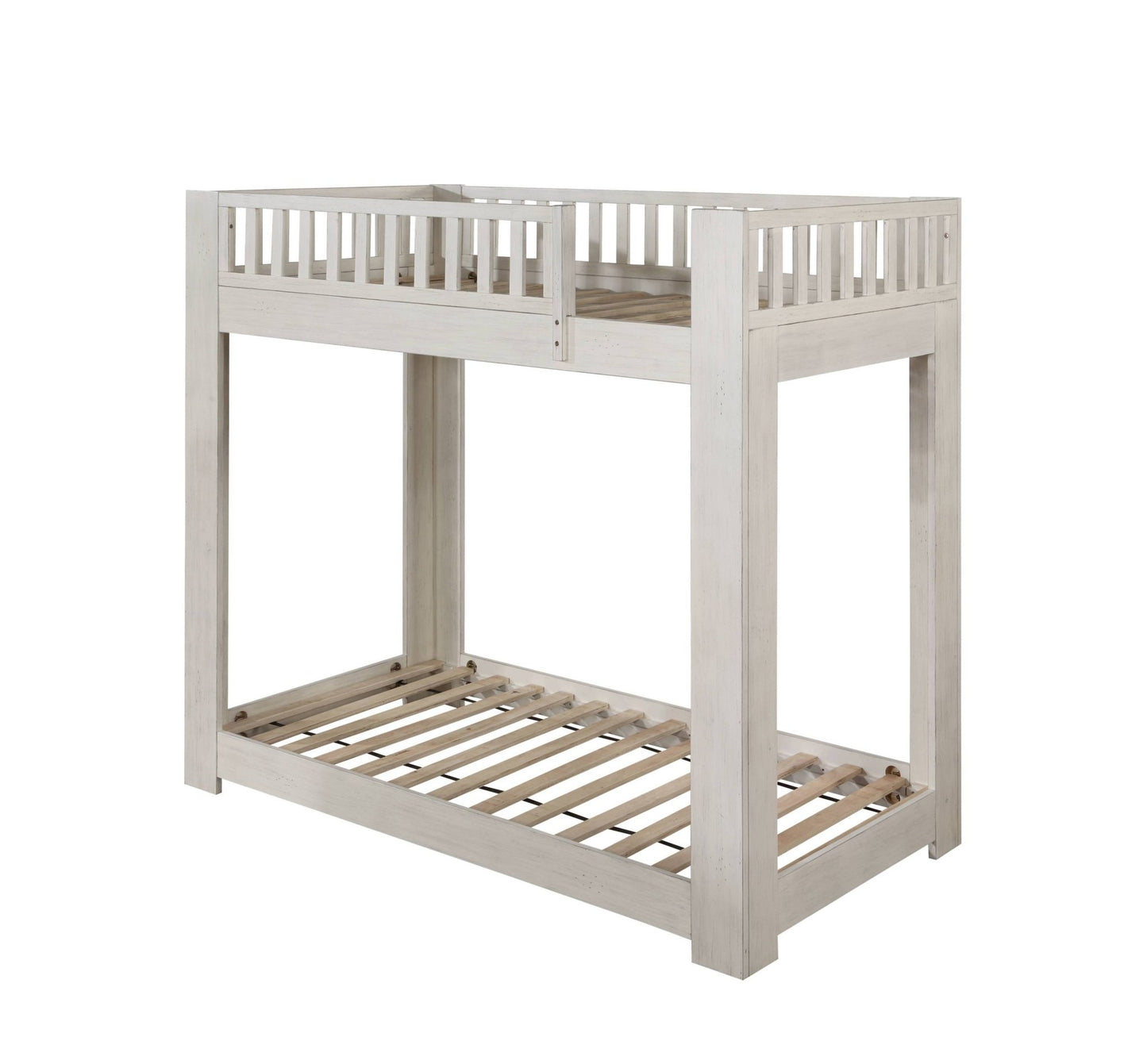 Cedro Weathered White Finish Twin/Twin Bunk Bed - 1st Choice Furniture Direct