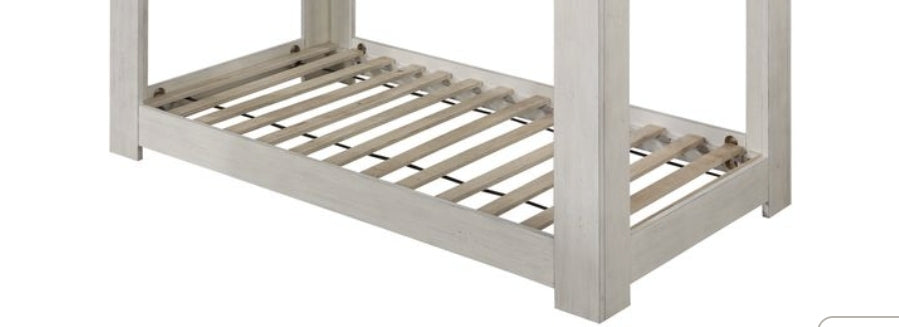 Cedro Weathered White Finish Twin/Twin Bunk Bed - 1st Choice Furniture Direct