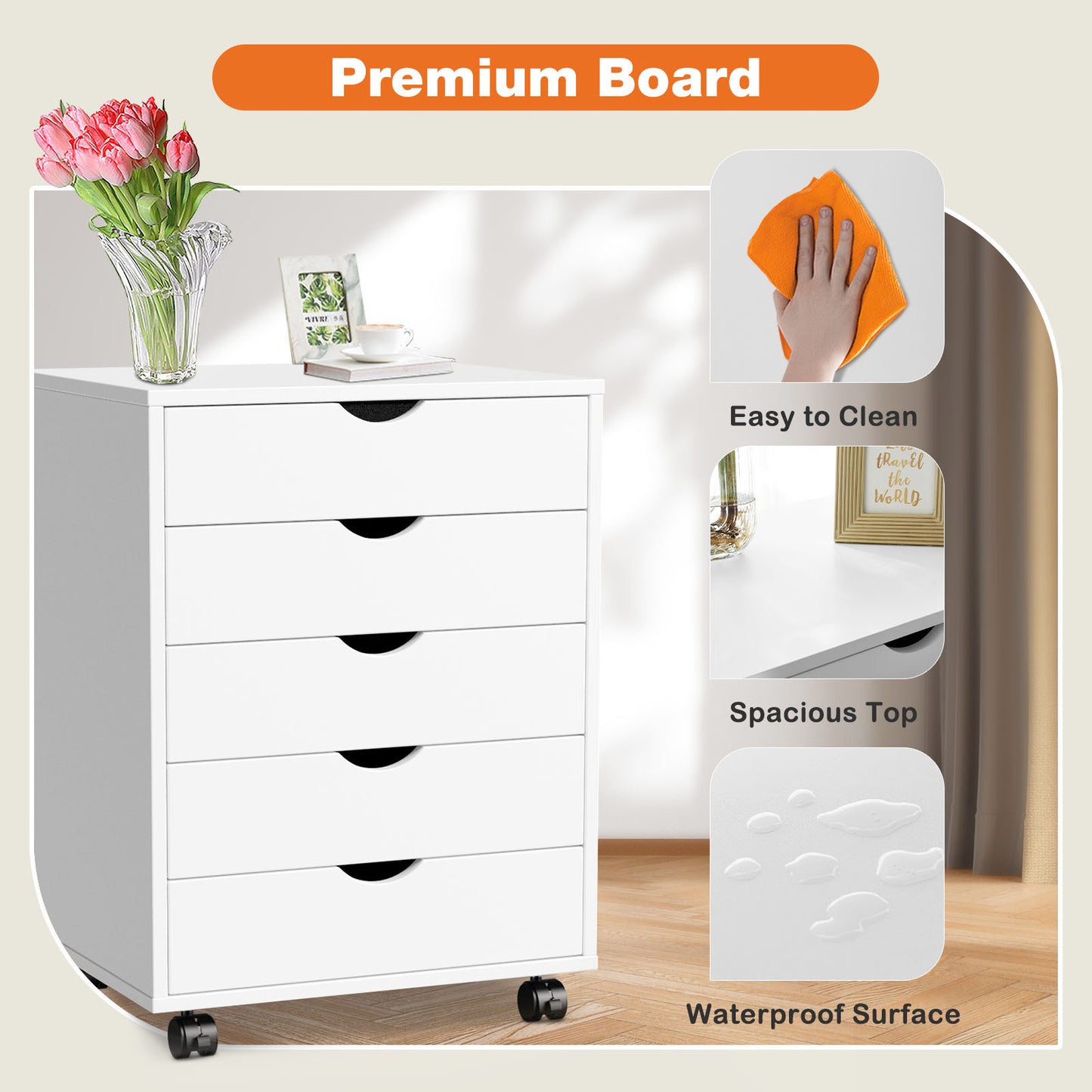 1st Choice Elegant Wooden Chest of Drawers - Versatile & Stylish Storage