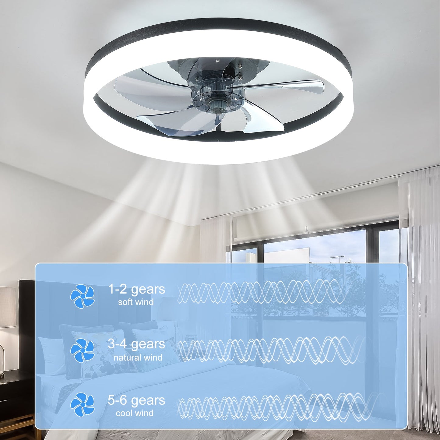 Ceiling Fan with Lights Dimmable LED - 1st Choice Furniture Direct