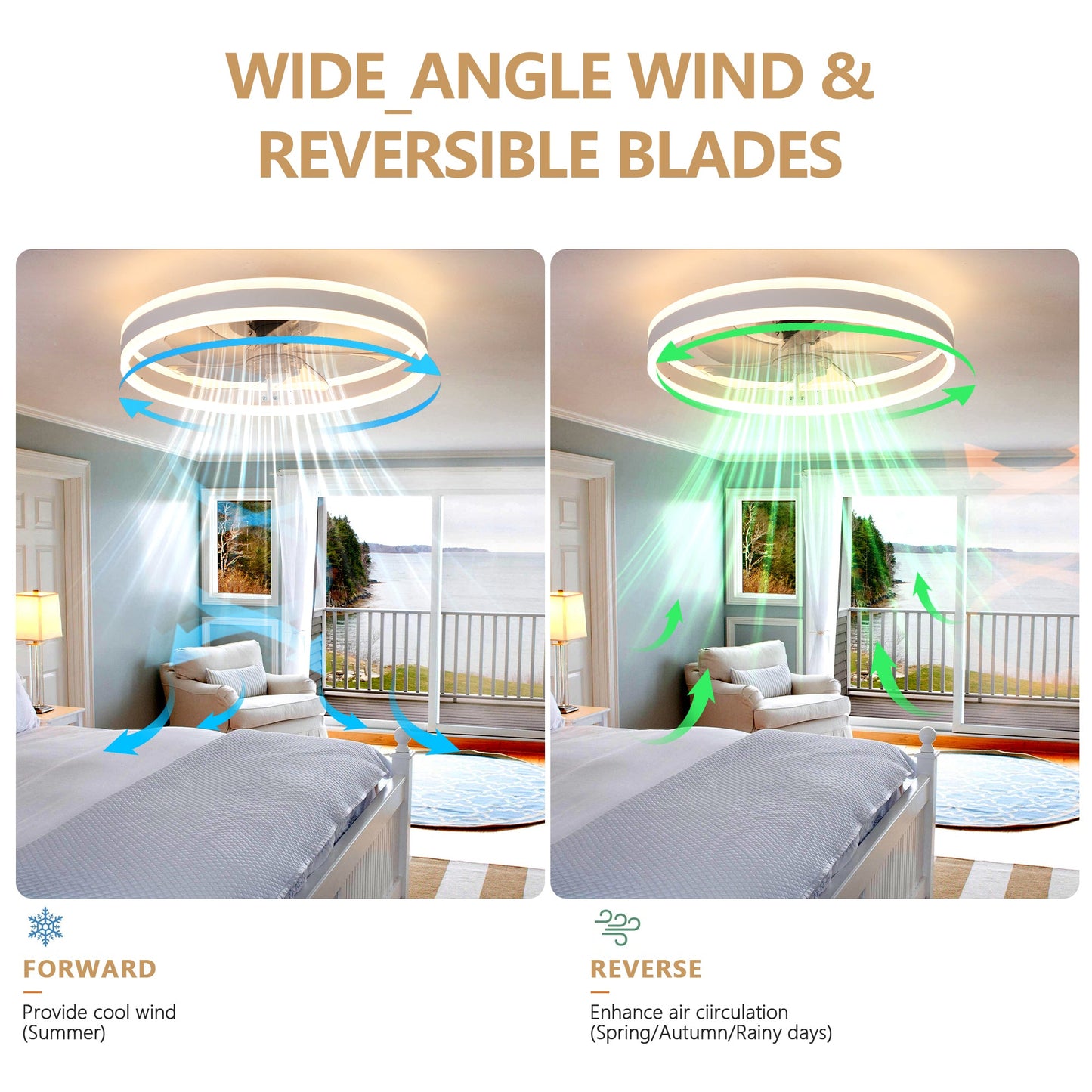 Ceiling Fan with Lights Dimmable LED - 1st Choice Furniture Direct