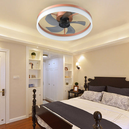 Ceiling Fans with Lights Dimmable LED Embedded installation of thin modern ceiling fans(Rose Gold) - 1st Choice Furniture Direct