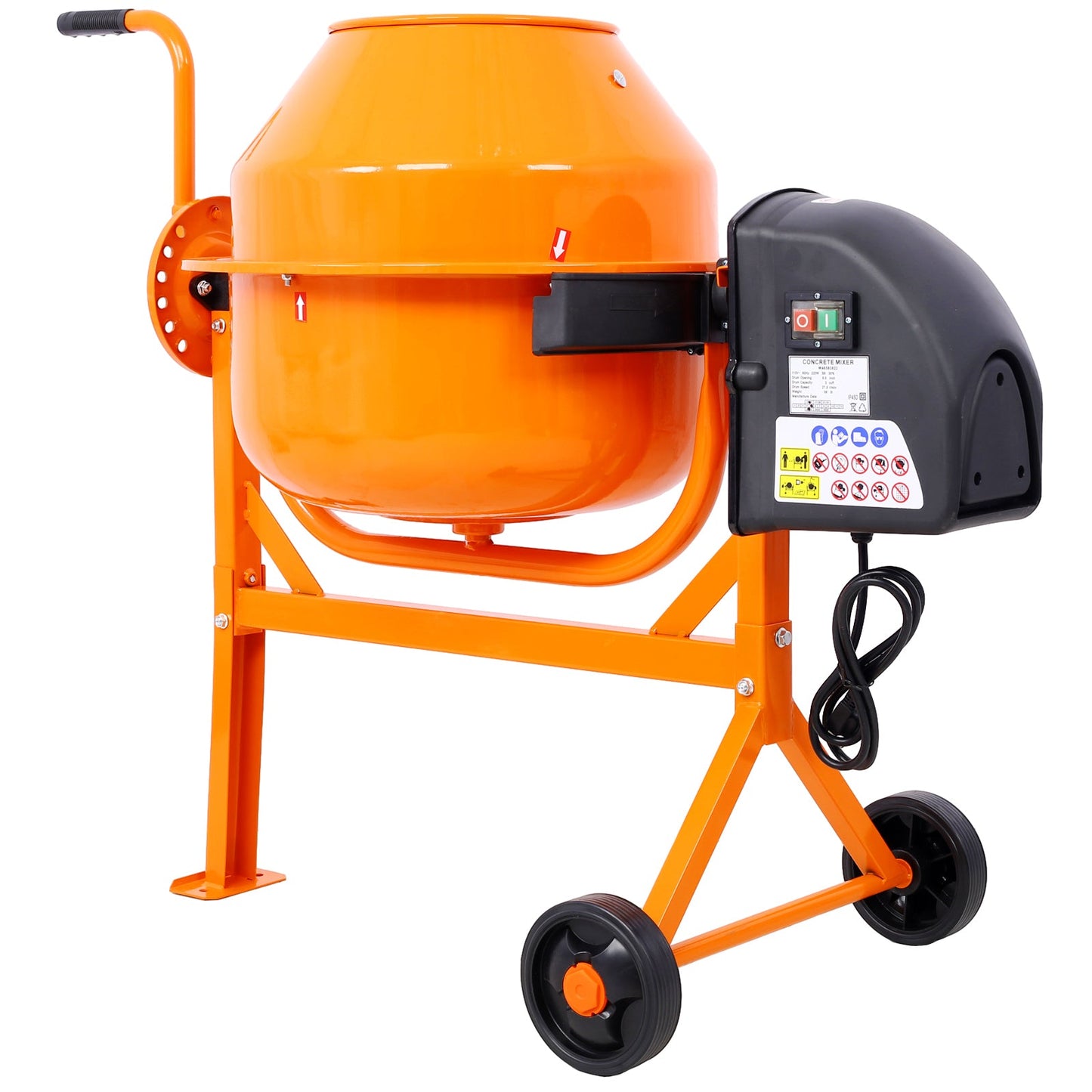 Cement Mixer, 3 Cu. Ft Electric Concrete Mixer Machine, 110v AC Motor Portable Power Cement Mixers for Mortar, Stucco and Fodder - 1st Choice Furniture Direct