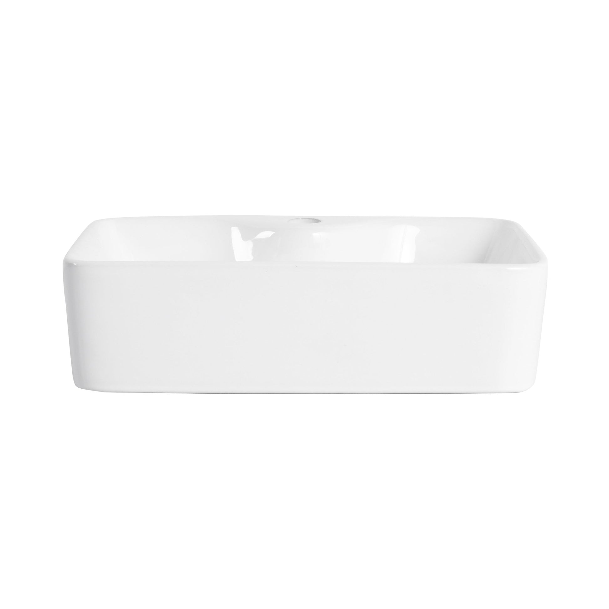 Ceramic Rectangular Above Counter White Bathroom Sink Art Basin (BAB111MOWH) - 1st Choice Furniture Direct
