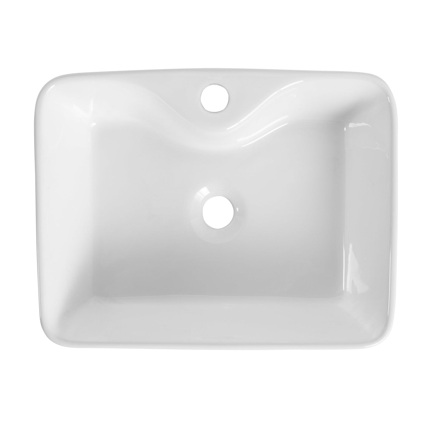 Ceramic Rectangular Above Counter White Bathroom Sink Art Basin (BAB111MOWH) - 1st Choice Furniture Direct