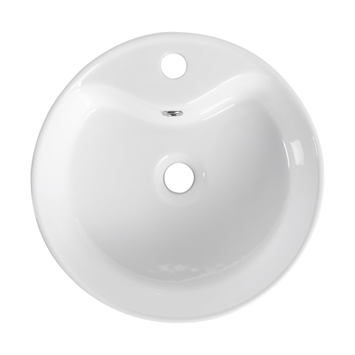 Ceramic Rotundity Above Counter White Bathroom Sink Art Basin (BAB3098MOWH) - 1st Choice Furniture Direct
