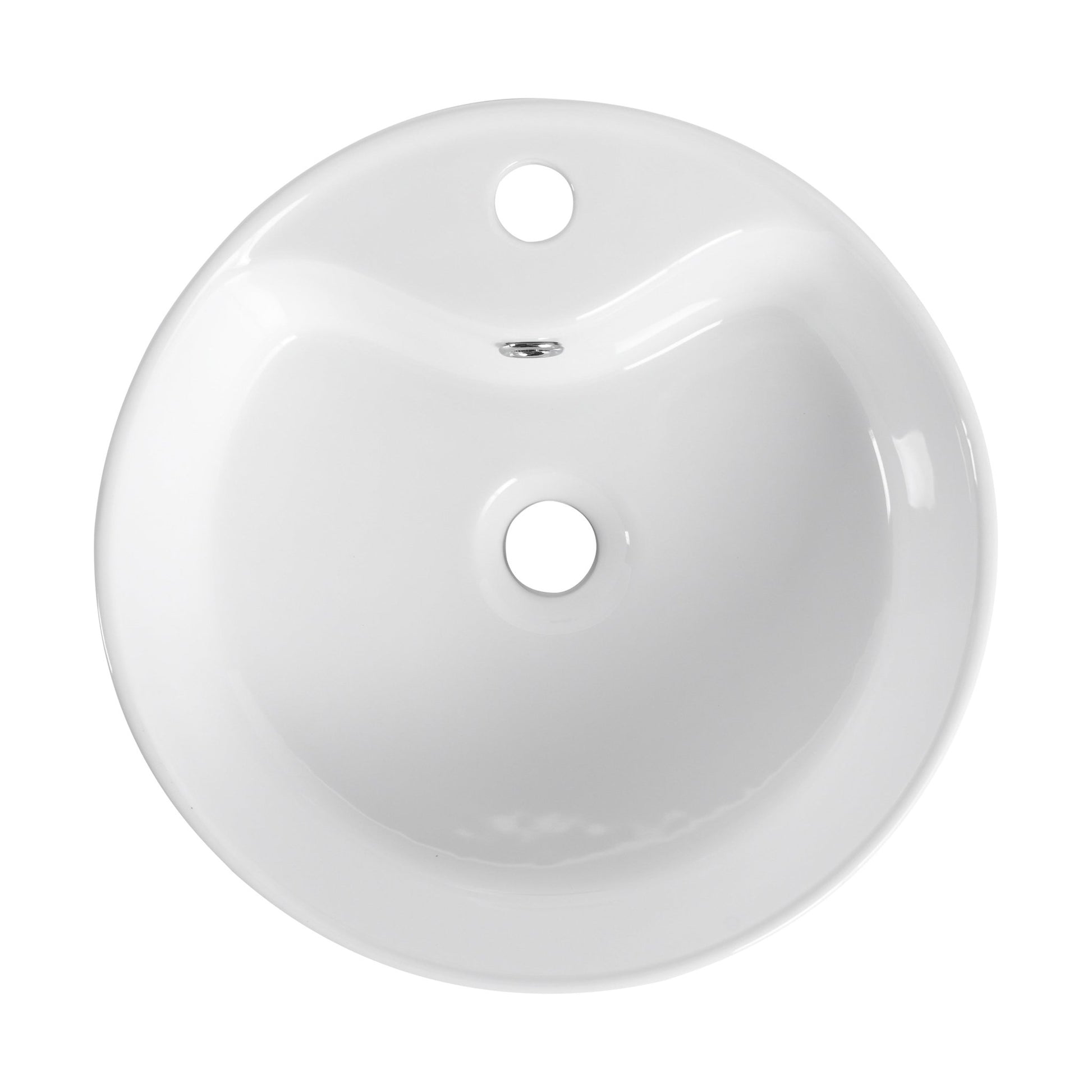 Ceramic Rotundity Above Counter White Bathroom Sink Art Basin (BAB3098MOWH) - 1st Choice Furniture Direct