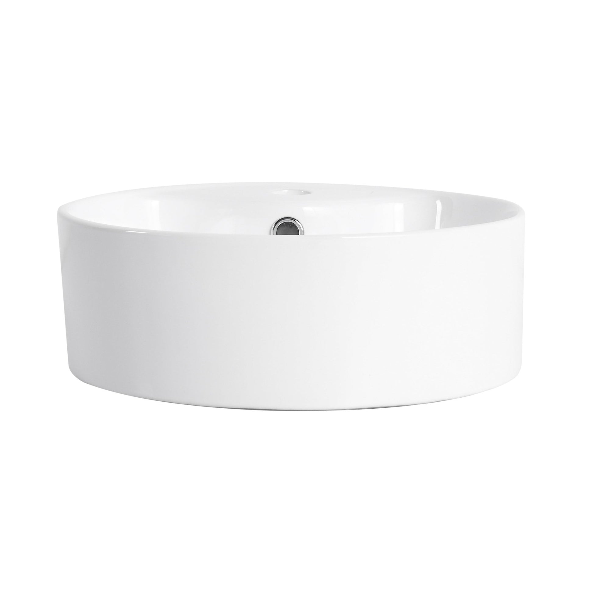 Ceramic Rotundity Above Counter White Bathroom Sink Art Basin (BAB3098MOWH) - 1st Choice Furniture Direct
