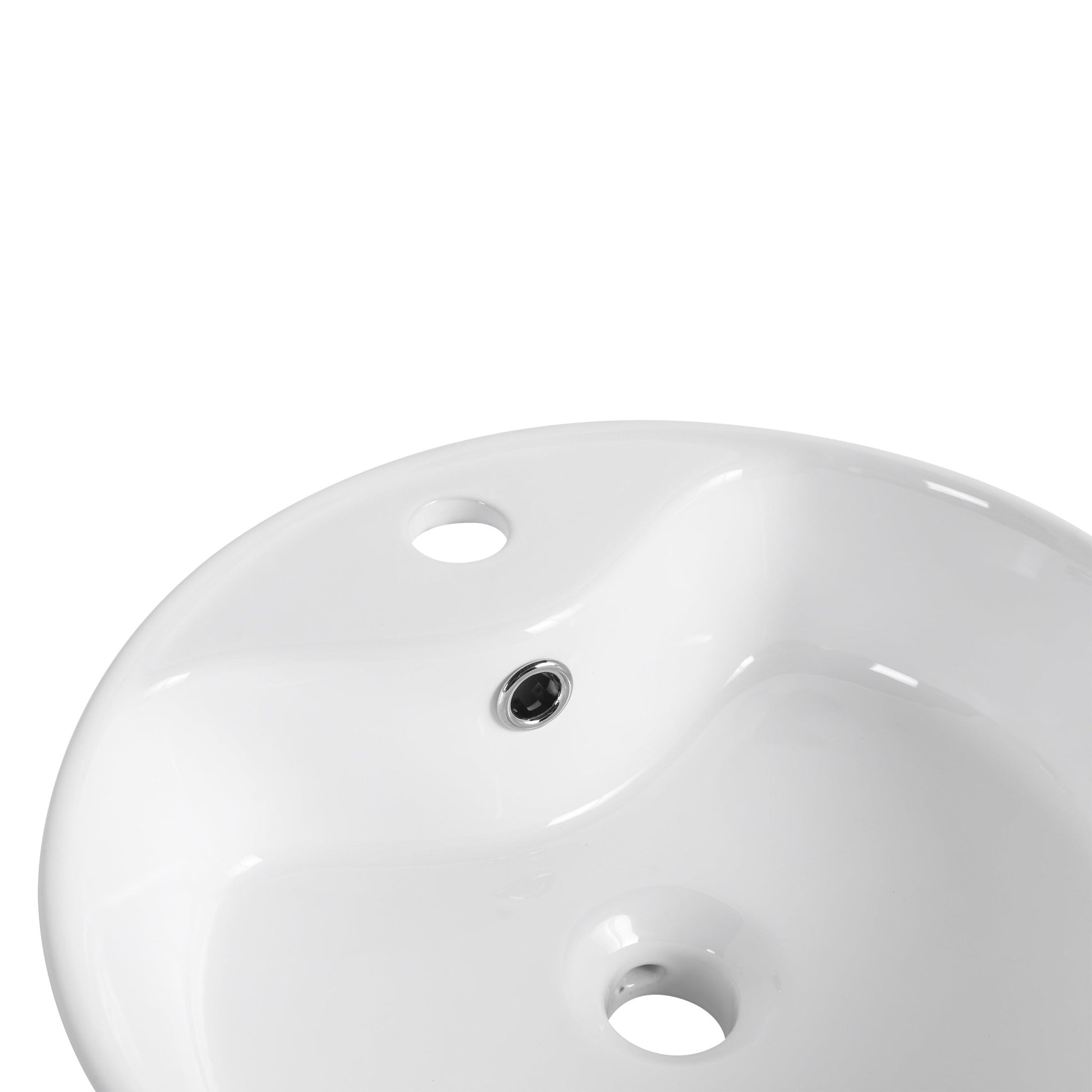 Ceramic Rotundity Above Counter White Bathroom Sink Art Basin (BAB3098MOWH) - 1st Choice Furniture Direct