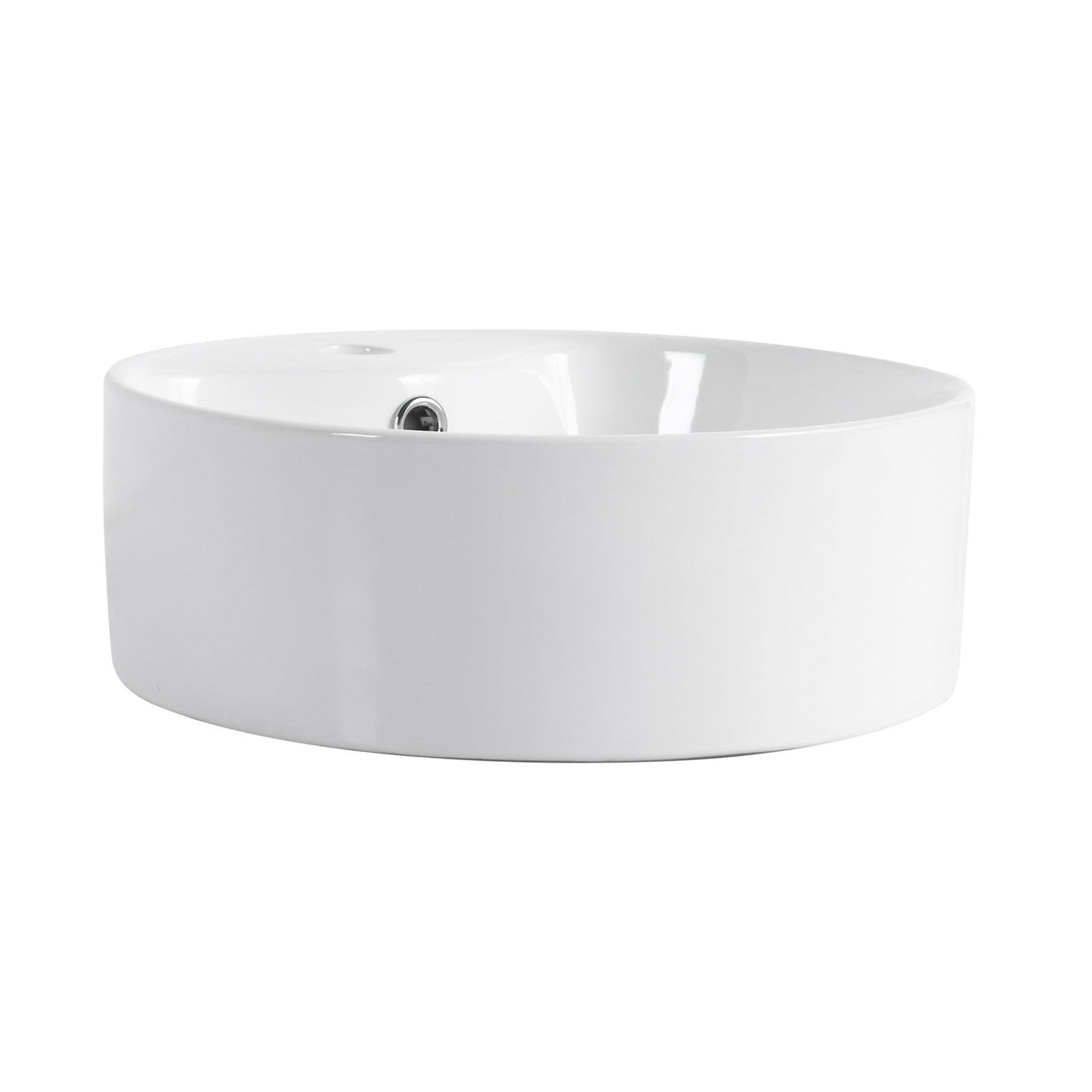 Ceramic Rotundity Above Counter White Bathroom Sink Art Basin (BAB3098MOWH) - 1st Choice Furniture Direct