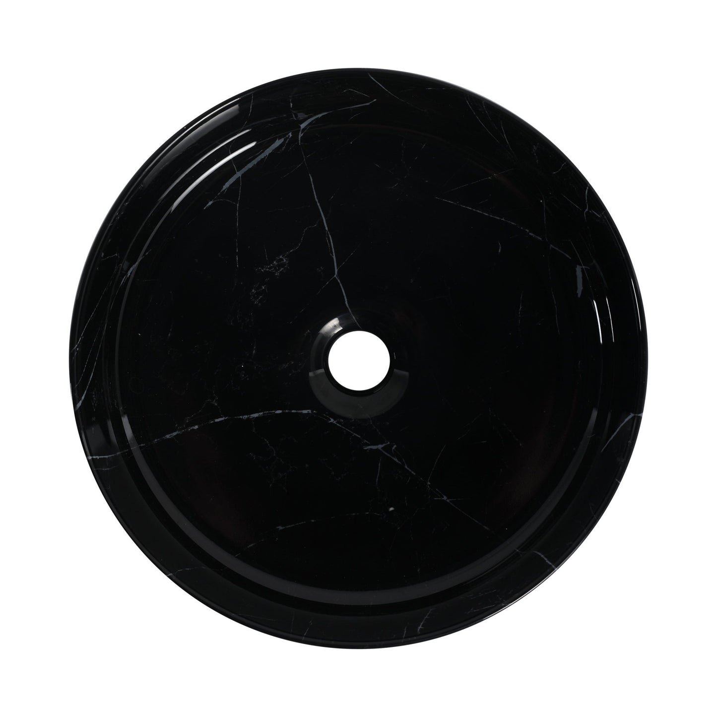 Ceramic Round Above Counter Bathroom Sink Art Basin, Black Background With White Patterns (BAA0014012RR) - 1st Choice Furniture Direct