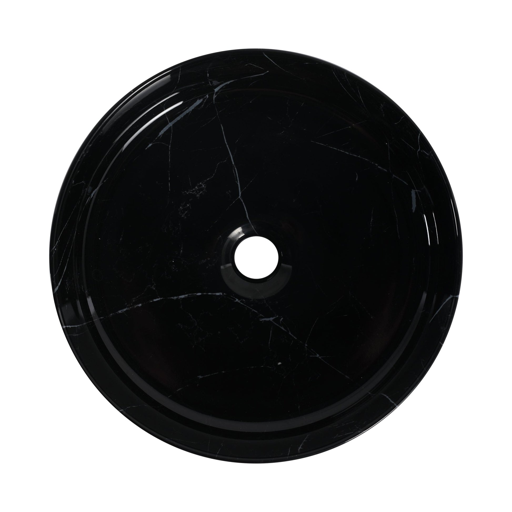 Ceramic Round Above Counter Bathroom Sink Art Basin, Black Background With White Patterns (BAA0014012RR) - 1st Choice Furniture Direct