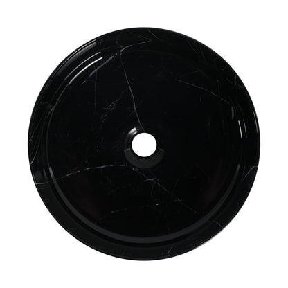 Ceramic Round Above Counter Bathroom Sink Art Basin, Black Background With White Patterns (BAA0014012RR) - 1st Choice Furniture Direct