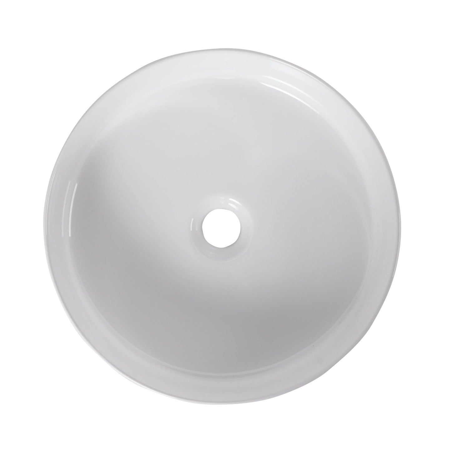 Ceramic Round Above Counter White Bathroom Sink Art Basin(BAB400MOWH) - 1st Choice Furniture Direct