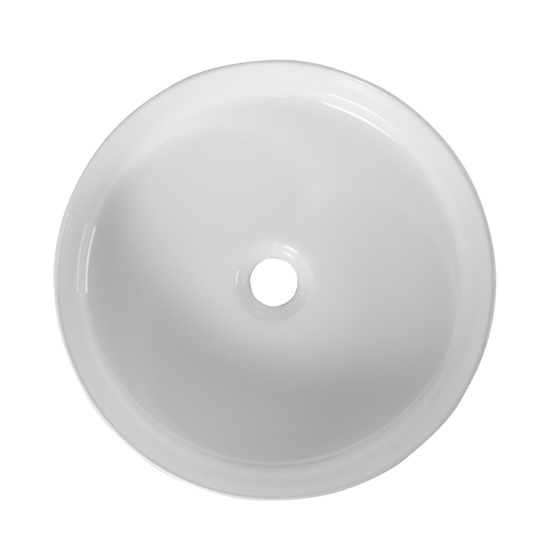 Ceramic Round Above Counter White Bathroom Sink Art Basin(BAB400MOWH) - 1st Choice Furniture Direct