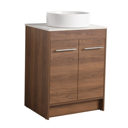 Ceramic Round Above Counter White Bathroom Sink Art Basin(BAB400MOWH) - 1st Choice Furniture Direct