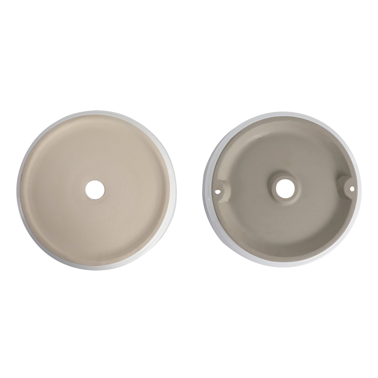 Ceramic Round Above Counter White Bathroom Sink Art Basin(BAB400MOWH) - 1st Choice Furniture Direct