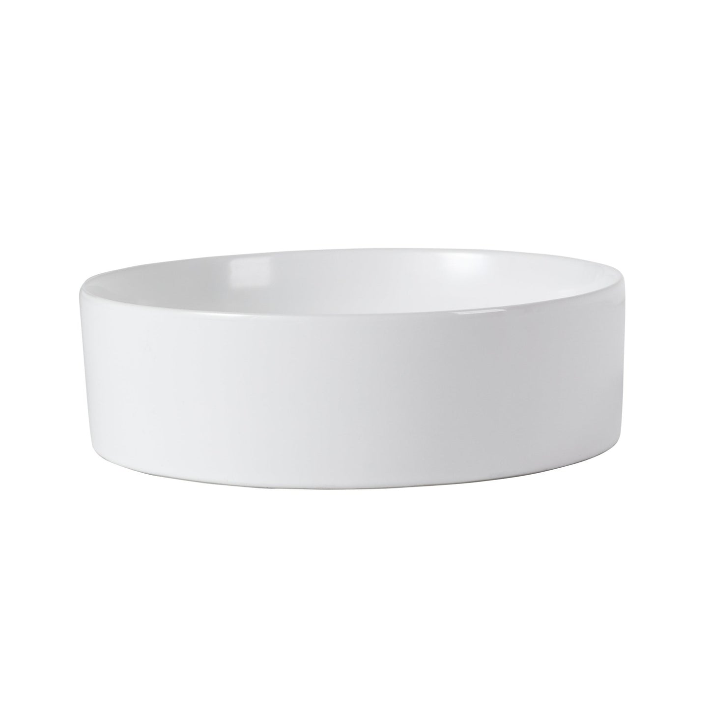 Ceramic Round Above Counter White Bathroom Sink Art Basin(BAB400MOWH) - 1st Choice Furniture Direct