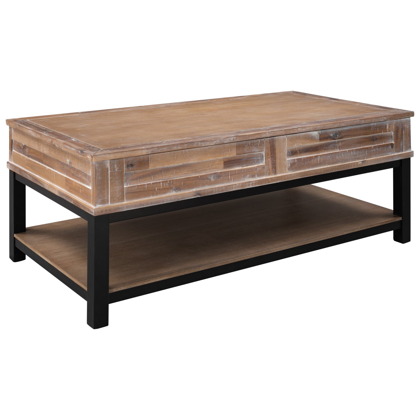 1st Choice U-style Lift Top Coffee Table with Inner Storage  Space and Shelf