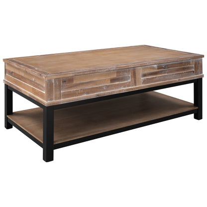 1st Choice U-style Lift Top Coffee Table with Inner Storage  Space and Shelf