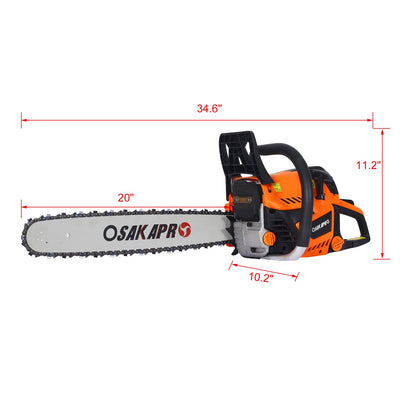 Chainsaw gas 20inch ,52cc Gasoline Chain Saw for Trees ,Wood Cutting 2 - cycle EPA Compliant - 1st Choice Furniture Direct