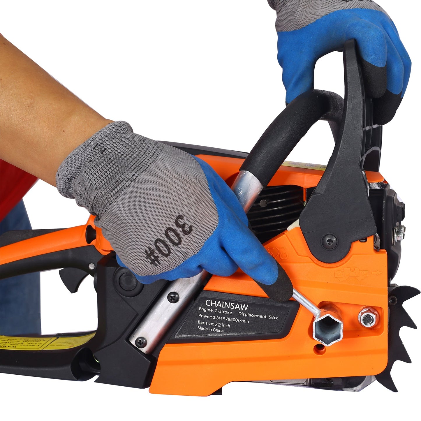 Chainsaw gas 22inch ,58cc Gasoline Chain Saw for Trees ,Wood Cutting 2 - cycle EPA Compliant - 1st Choice Furniture Direct