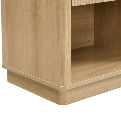 Charging Nightstand Set of 2, Bedside Tables with Charging Stations, Outlet/USB Bedside Tables with Drawer, Modern Set for Bedroom,Natural Color - 1st Choice Furniture Direct