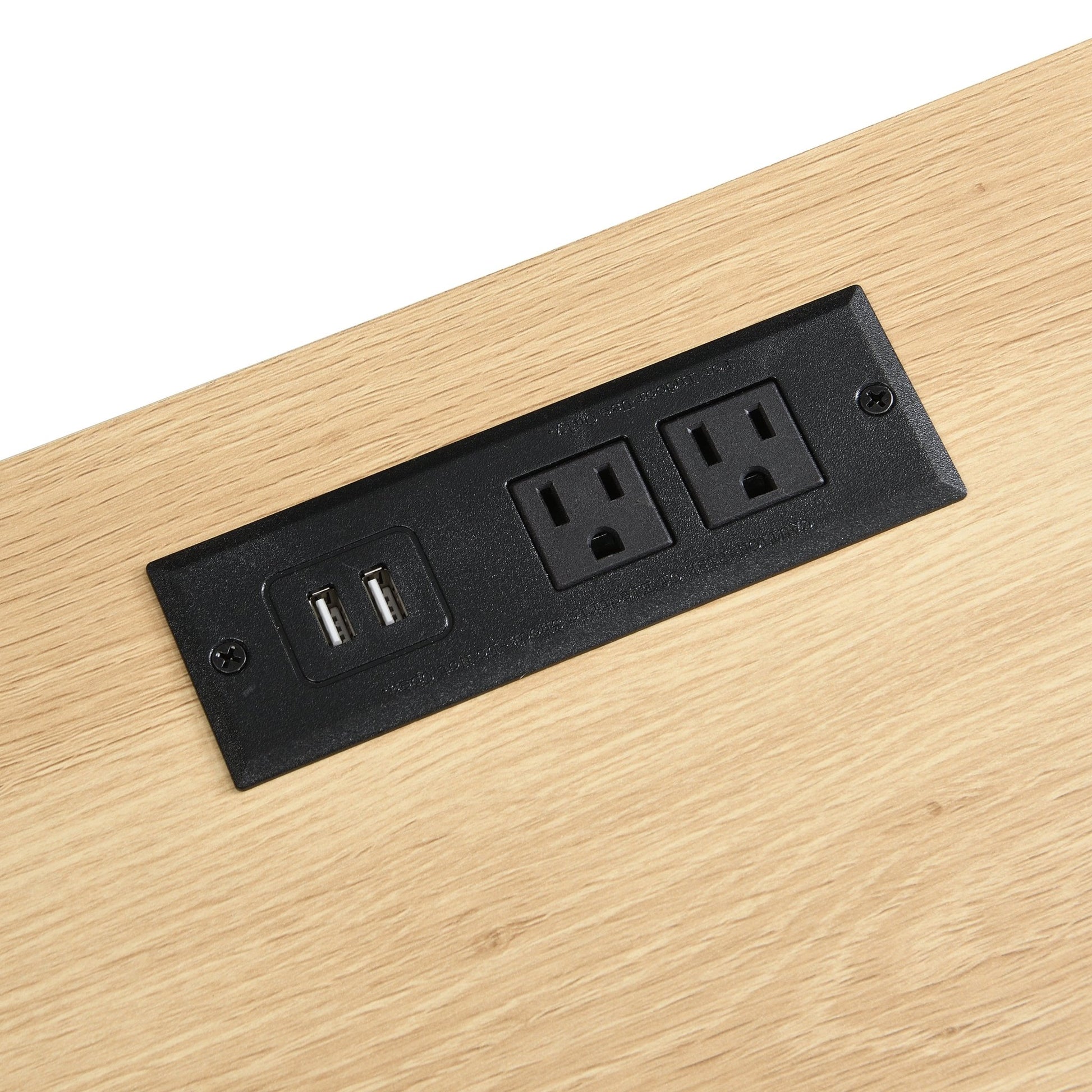 Charging Nightstand Set of 2, Bedside Tables with Charging Stations, Outlet/USB Bedside Tables with Drawer, Modern Set for Bedroom,Natural Color - 1st Choice Furniture Direct