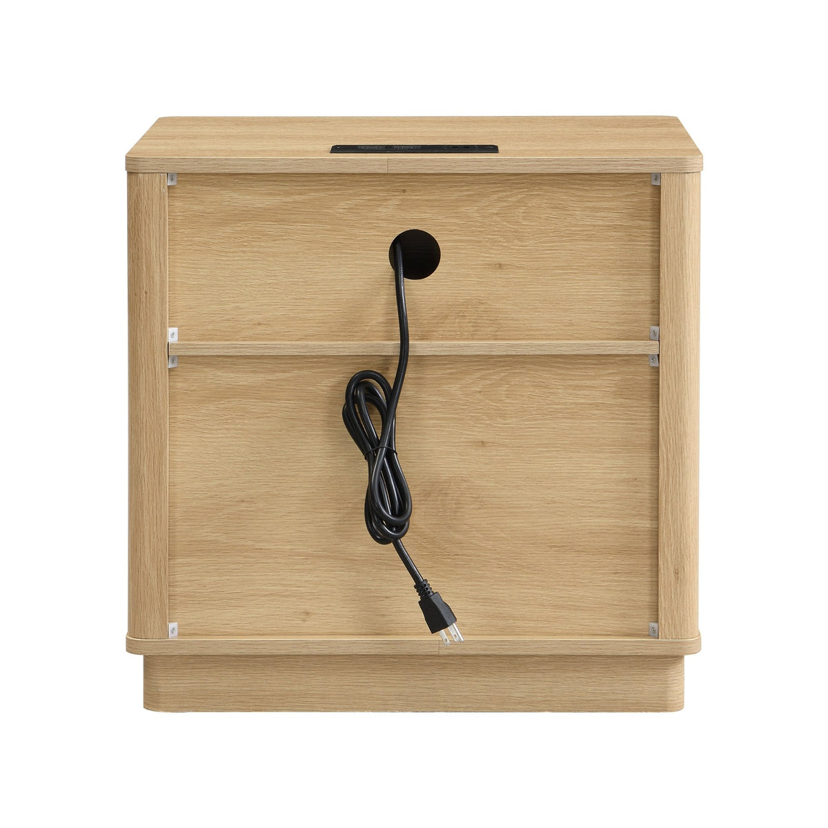Charging Nightstand Set of 2, Bedside Tables with Charging Stations, Outlet/USB Bedside Tables with Drawer, Modern Set for Bedroom,Natural Color - 1st Choice Furniture Direct