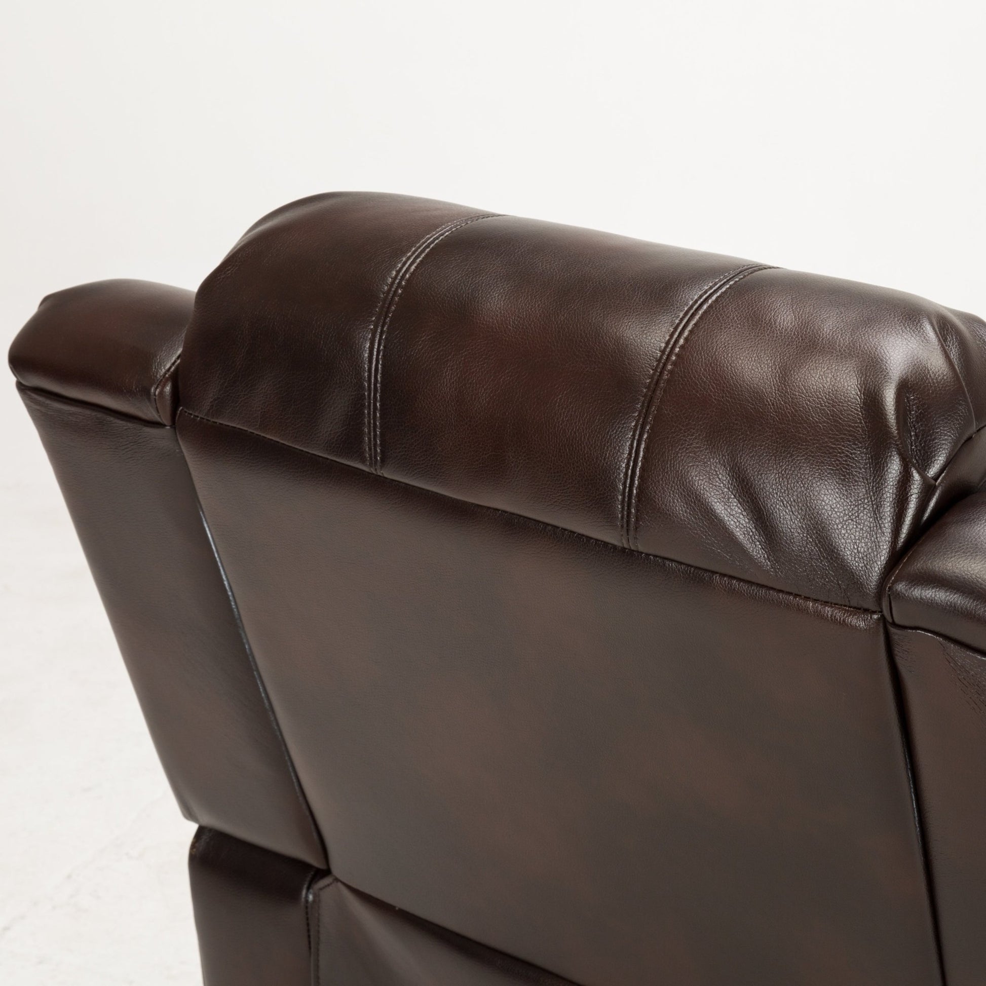 Charlotte Burnished Brown Faux Leather Glider Recliner with Classic Style and Plush Comfort - 1st Choice Furniture Direct