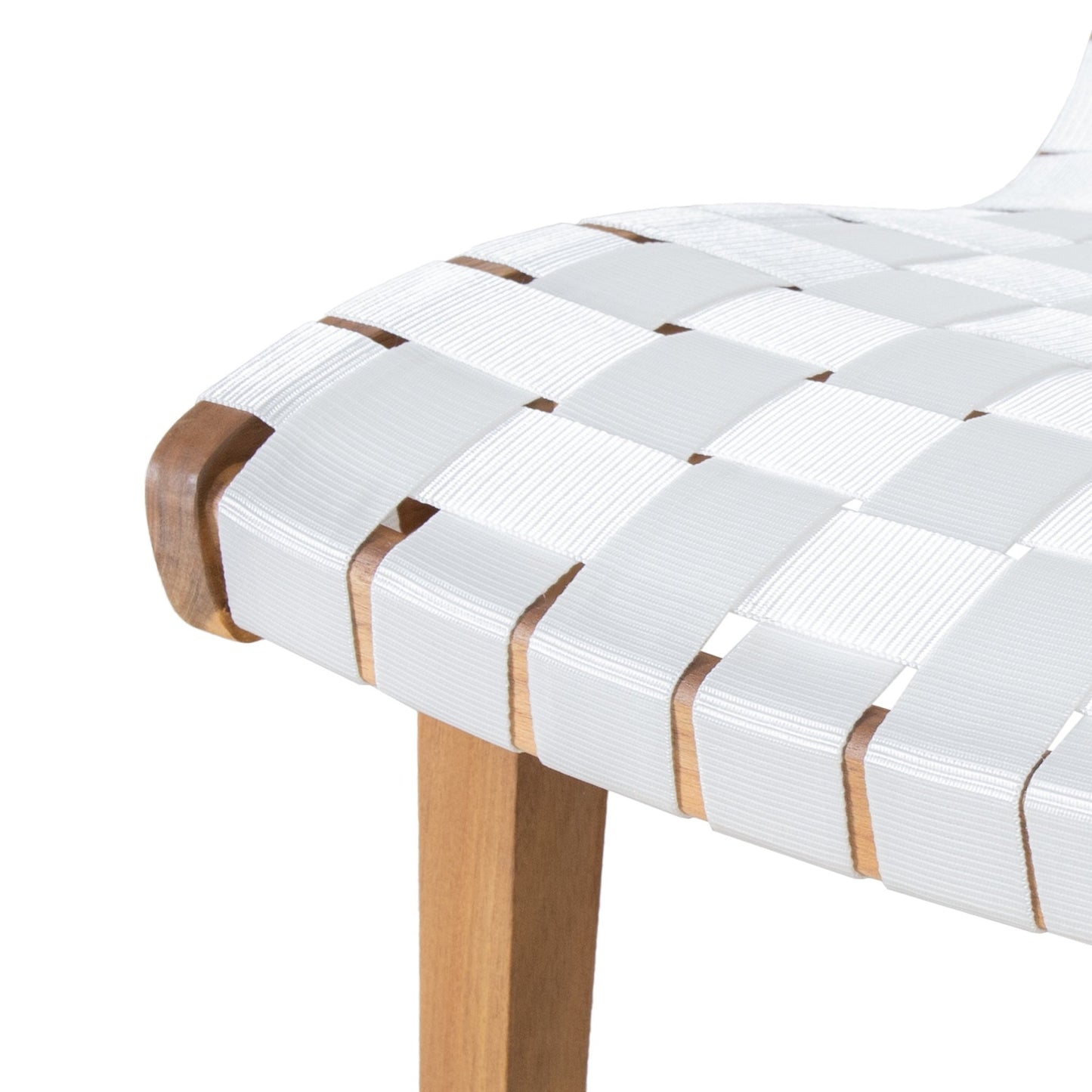 Charlotte Transitional Lounge Chair Set with Rope Weave in White Acacia Wood - 1st Choice Furniture Direct