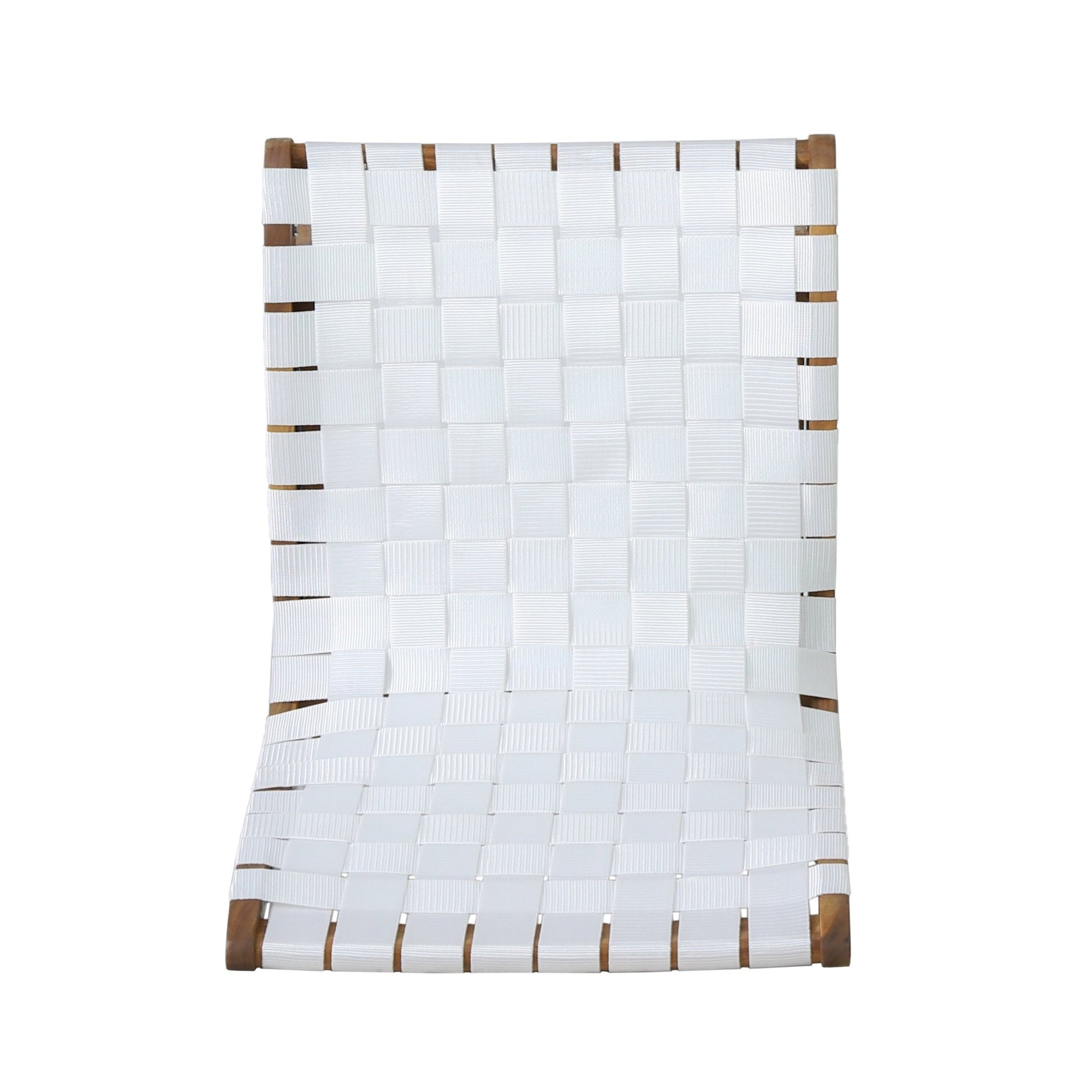 Charlotte Transitional Lounge Chair Set with Rope Weave in White Acacia Wood - 1st Choice Furniture Direct