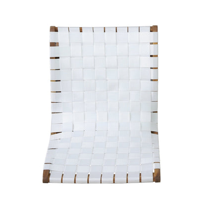 Charlotte Transitional Lounge Chair Set with Rope Weave in White Acacia Wood - 1st Choice Furniture Direct