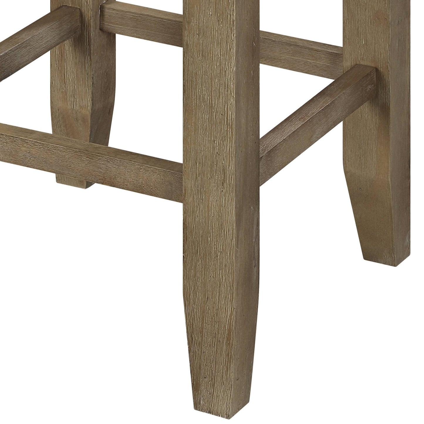 Charnell Gray Synthetic Leather & Oak Finish Counter Height Stool (Set of 2) - 1st Choice Furniture Direct
