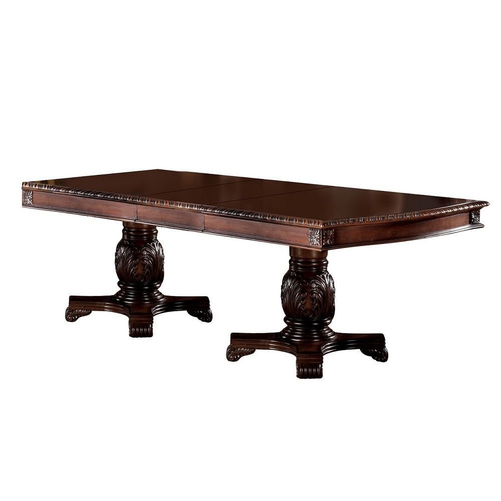 Chateau Cherry Finish De Ville Dining Table w/ Extension Leaf - 1st Choice Furniture Direct