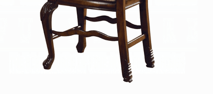 Chateau De Ville Fabric & Espresso Finish Counter Height Chair (Set of 2) - 1st Choice Furniture Direct